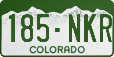 CO license plate 185NKR