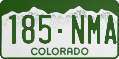 CO license plate 185NMA