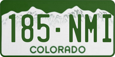 CO license plate 185NMI
