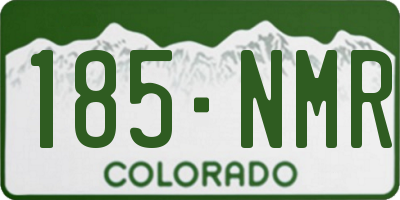 CO license plate 185NMR