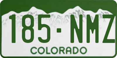 CO license plate 185NMZ