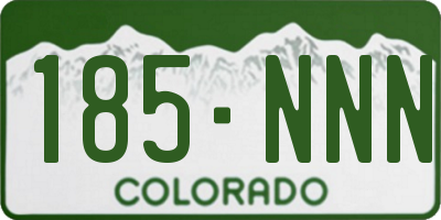 CO license plate 185NNN