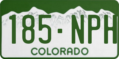 CO license plate 185NPH