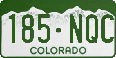 CO license plate 185NQC