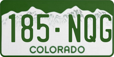CO license plate 185NQG