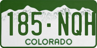 CO license plate 185NQH