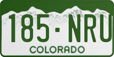 CO license plate 185NRU