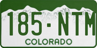 CO license plate 185NTM