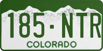 CO license plate 185NTR