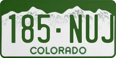 CO license plate 185NUJ