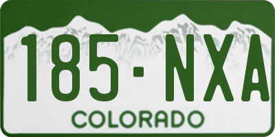 CO license plate 185NXA