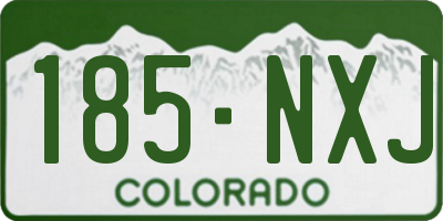 CO license plate 185NXJ