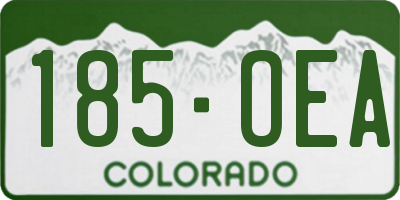 CO license plate 185OEA