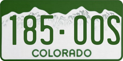 CO license plate 185OOS