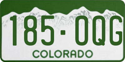CO license plate 185OQG