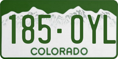 CO license plate 185OYL