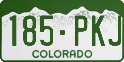 CO license plate 185PKJ
