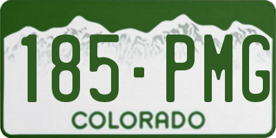 CO license plate 185PMG