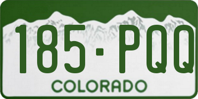 CO license plate 185PQQ