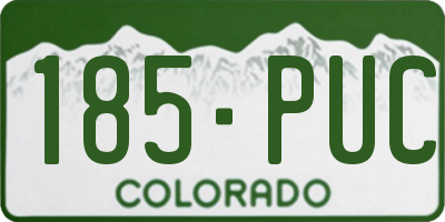 CO license plate 185PUC