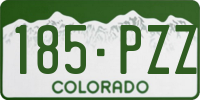 CO license plate 185PZZ