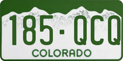 CO license plate 185QCQ