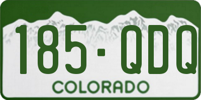 CO license plate 185QDQ