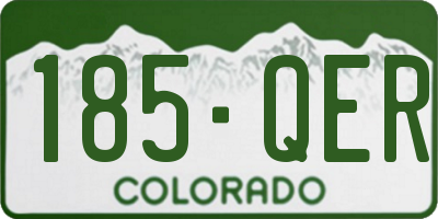 CO license plate 185QER