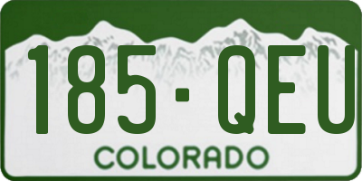 CO license plate 185QEU
