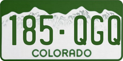 CO license plate 185QGQ