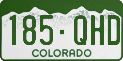 CO license plate 185QHD