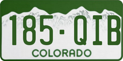 CO license plate 185QIB