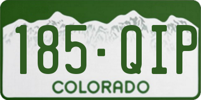 CO license plate 185QIP