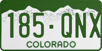 CO license plate 185QNX