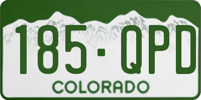 CO license plate 185QPD