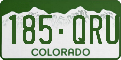 CO license plate 185QRU