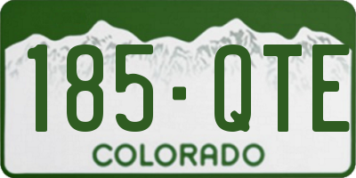CO license plate 185QTE