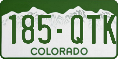 CO license plate 185QTK