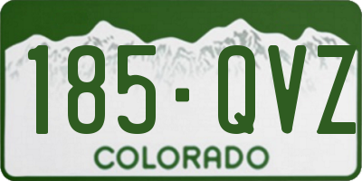 CO license plate 185QVZ