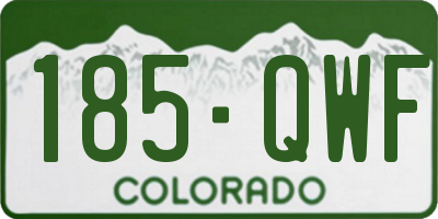 CO license plate 185QWF