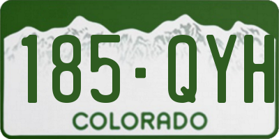 CO license plate 185QYH