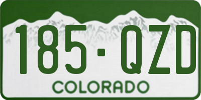CO license plate 185QZD