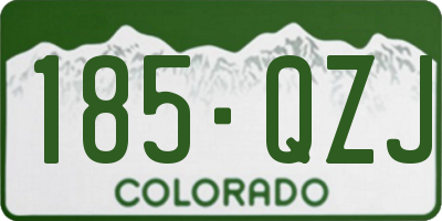 CO license plate 185QZJ