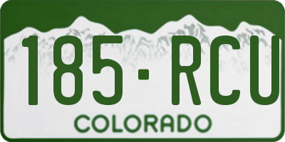 CO license plate 185RCU