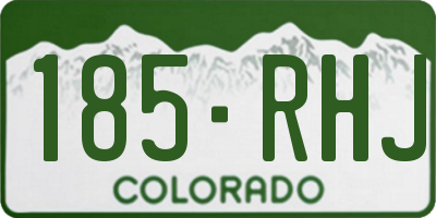 CO license plate 185RHJ