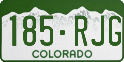 CO license plate 185RJG