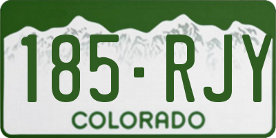 CO license plate 185RJY