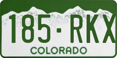 CO license plate 185RKX