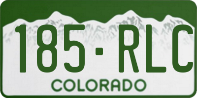 CO license plate 185RLC