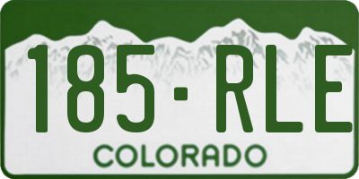 CO license plate 185RLE
